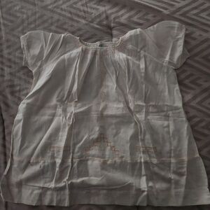 Vtg Antique White infant dress is a fine example of "BML Handmade"